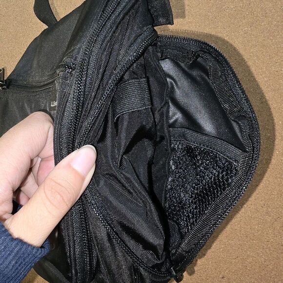 LL Bean Personal Organizer Hanging Travel Toiletry Bag Medium Black (B3) - Picture 5 of 9